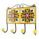 Yellow Base Pink Flower Ceramic Tile Hook Online